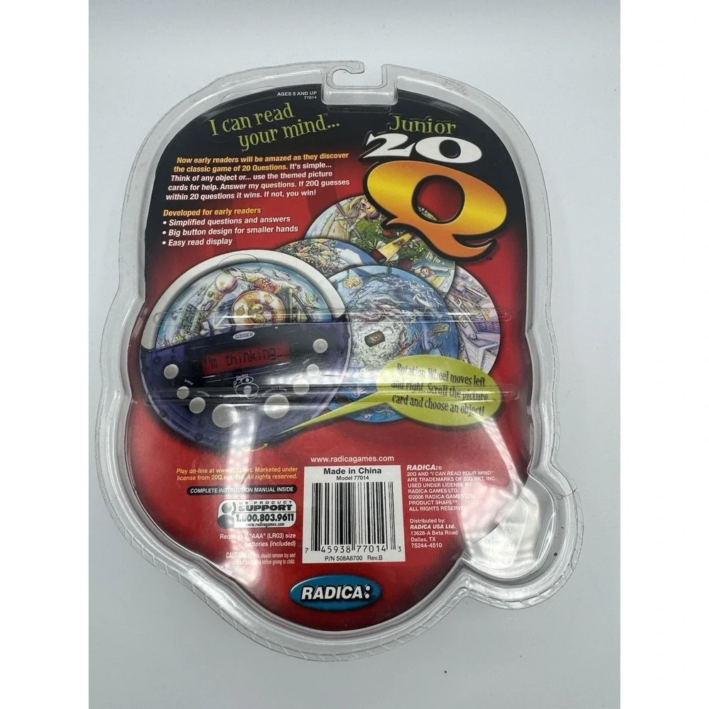 Sealed 2006 Radica Junior 20 Q Questions Early Reader Handheld Electronic Game